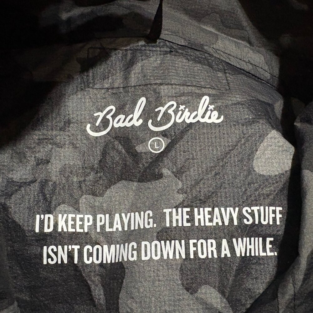 NEW Bad Birdie Camo Windbreaker Jacket Size Large - Picture 8 of 11